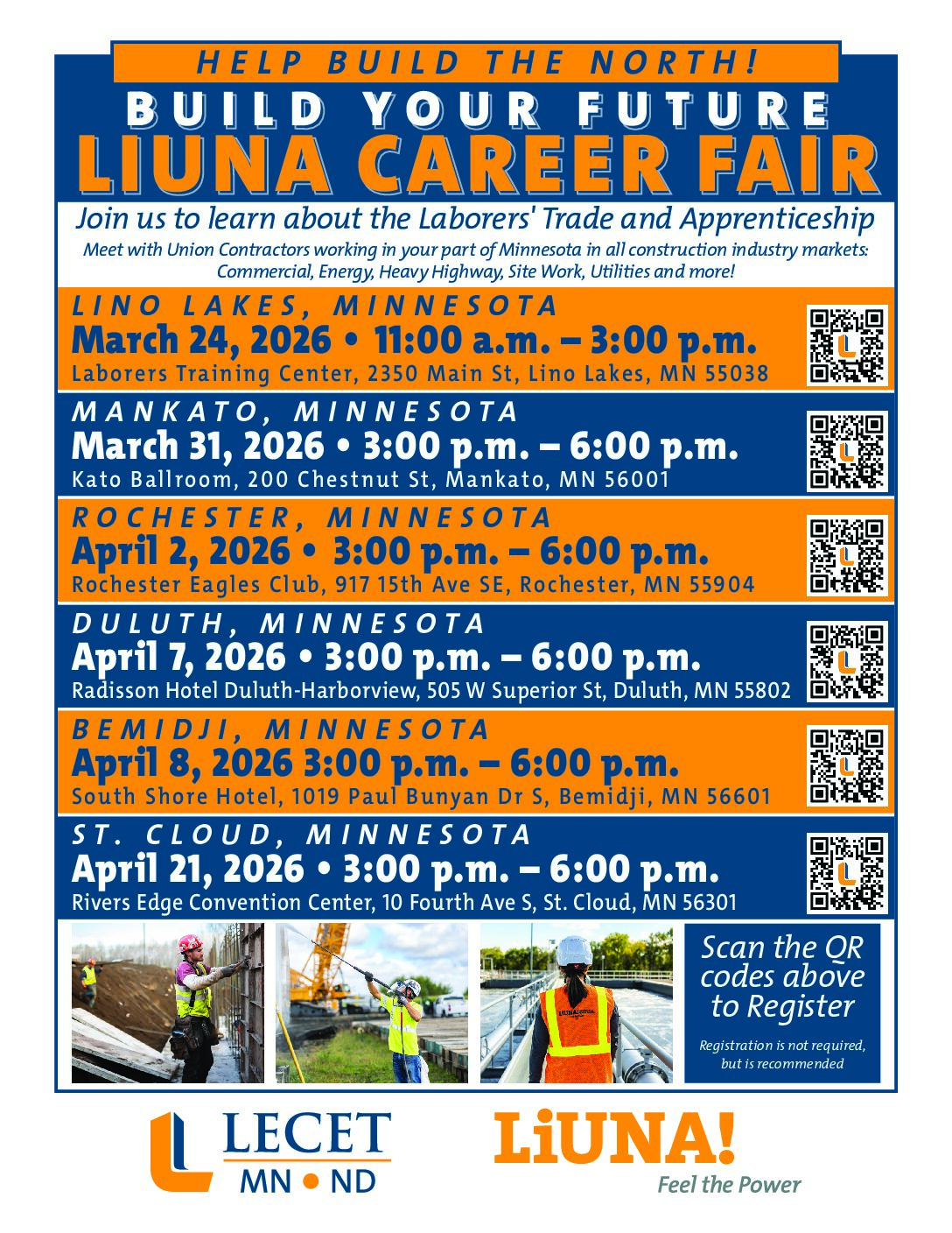 2026 LIUNA CONSTRUCTION CAREER FAIRS ANNOUNCED