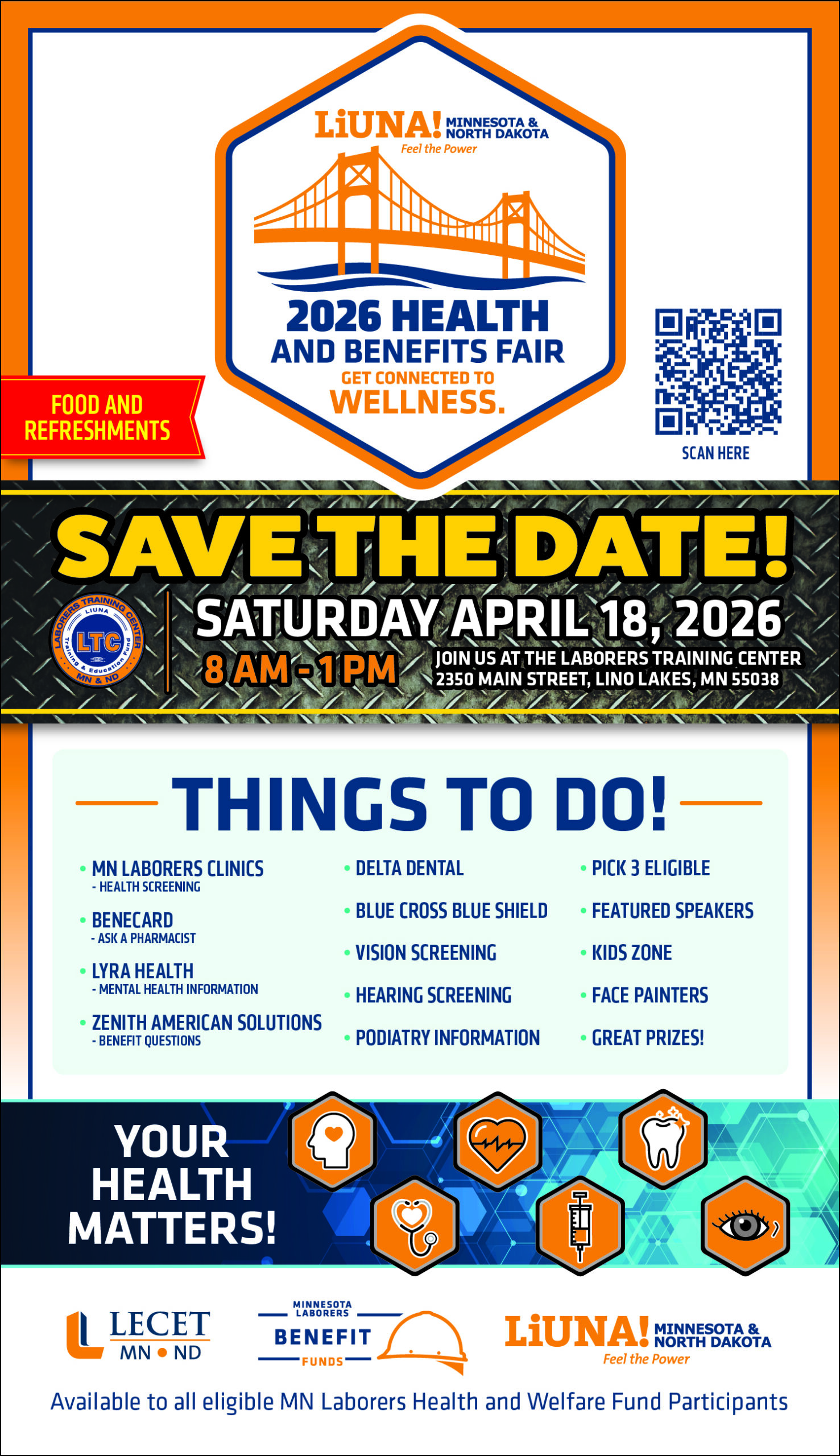 Health & Benefit Fair Planned for Saturday April 18, 2026 at the LTC